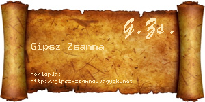Gipsz Zsanna névjegykártya